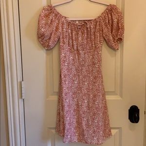 Red and white summer dress